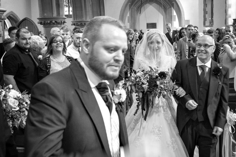 Tuck hill church alverly Candid wedding photography katie ashley mill barns Groom emotional