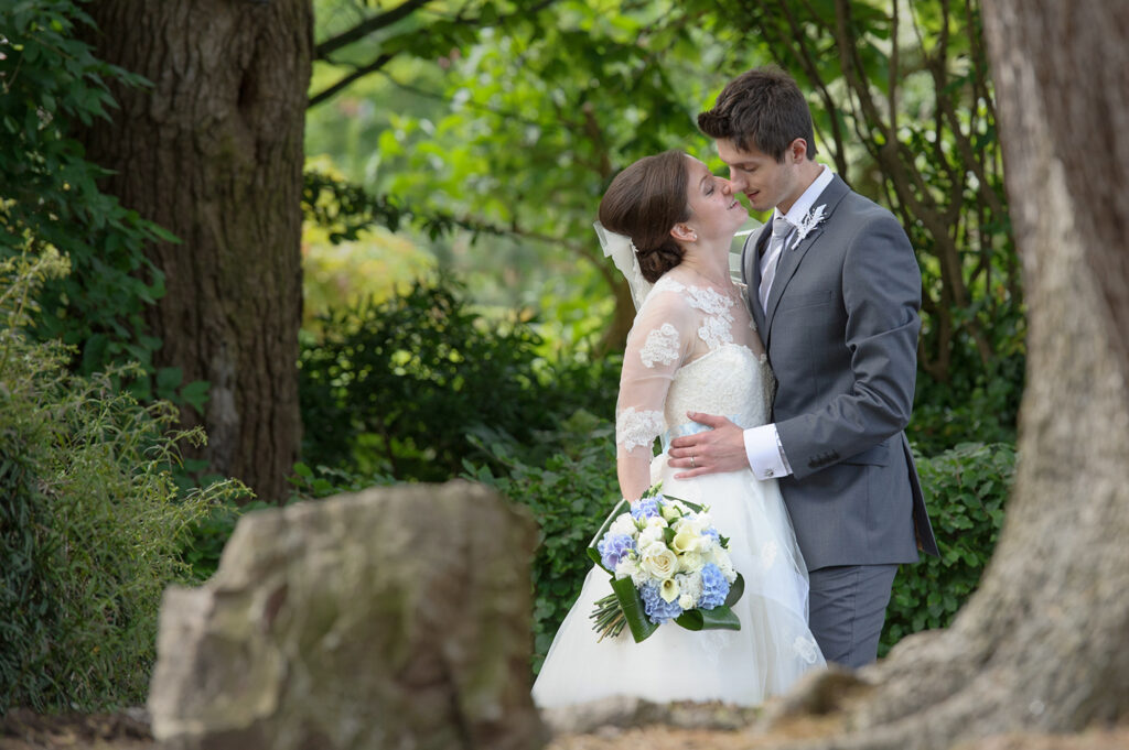 Kelly & Jason - Bride And Groom in the grounds of The Botanical Gardens in Birmingham